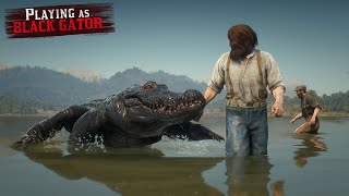 Playing as BLACK Alligator in Red Dead Redemption 2 PC🔴4K