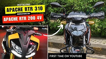 Apache RTR 310 Indicators Installed on BS6 Apache 200 4v | Without wire cut | First on Youtube