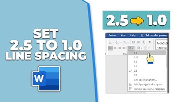 How to set 2.5 to 1.0 line spacing in Word | Step By Step Guide