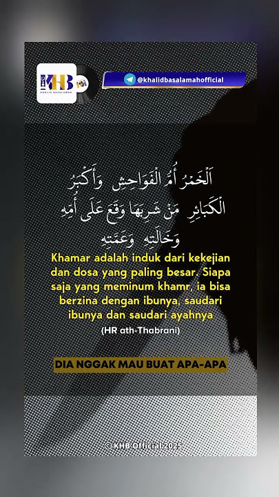 ceramah islam efek minuman keras