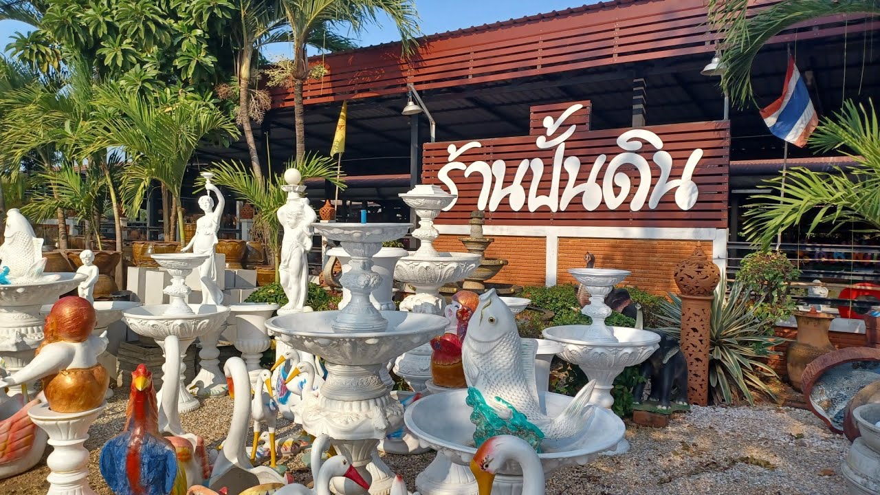 เครื่องปั้นดินเผา กระถางต้นไม้ หม้อจิ้มจุ่ม ของตกแต่งสวน ร้านปั้นดิน ต.ทุ่งหลวง อ.คีรีมาศ จ.สุโขทัย