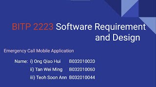 BITP 2223 SOFTWARE REQUIREMENTS AND DESIGN - Project (Emergency Call Mobile Application) screenshot 2