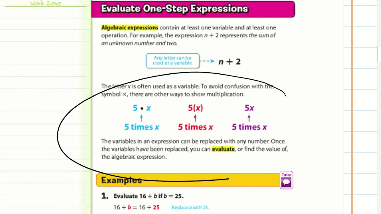 6th Grade Math Chapter 6 Lesson 3: Variables - YouTube