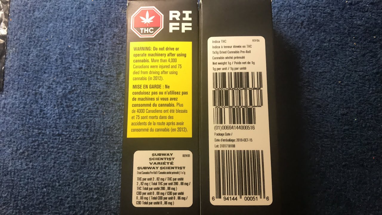 Riff Subway Scientist 28.8% THC - 0.86 CBD