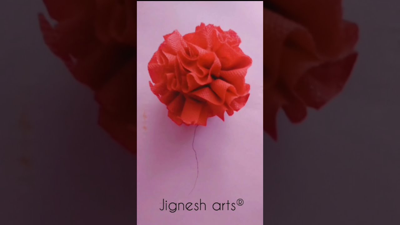 How to make flower/Homemade flower/Best out of waste/Cloth bag craft 