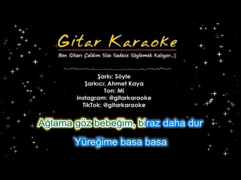 Söyle - Gitar Karaoke (Ahmet Kaya) #5 Ton