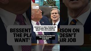 Bessent is the only person on the planet who doesn’t want the Fed chair job.