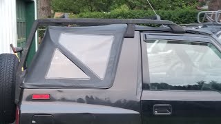 Putting a roof rack on my convertible geo tracker