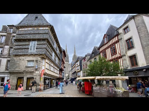 WALKING TOUR IN QUIMPER, BRITTANY FRANCE 🇫🇷
