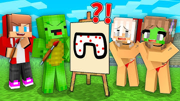 Mikey and JJ use DRAWING MOD to PRANK Their WIFES in Minecraft - Maizen