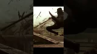 Open Range Final Shootout Double Barrel Shotgun Through Board Walls Bluebonnet Boss Spearman