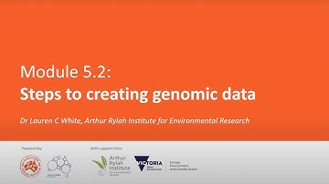 Module 5.2: Steps to creating genomic data