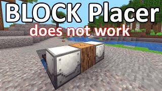 FIXED: Block Placer does not work / does not place blocks - Minecraft Tutorial English
