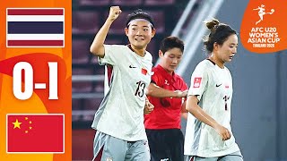 Thailand  China Pr  Sorotan  Piala Asia U20 Wanita Afc