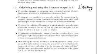 Math 23b. Week 1, Video 2: Calculating & Using the Riemann Integral in R^n (14.2)