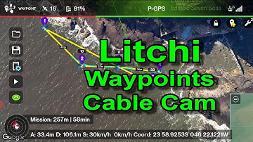 Quick Tutorial DJI Drone Litchi Waypoint Mission Cable Cam