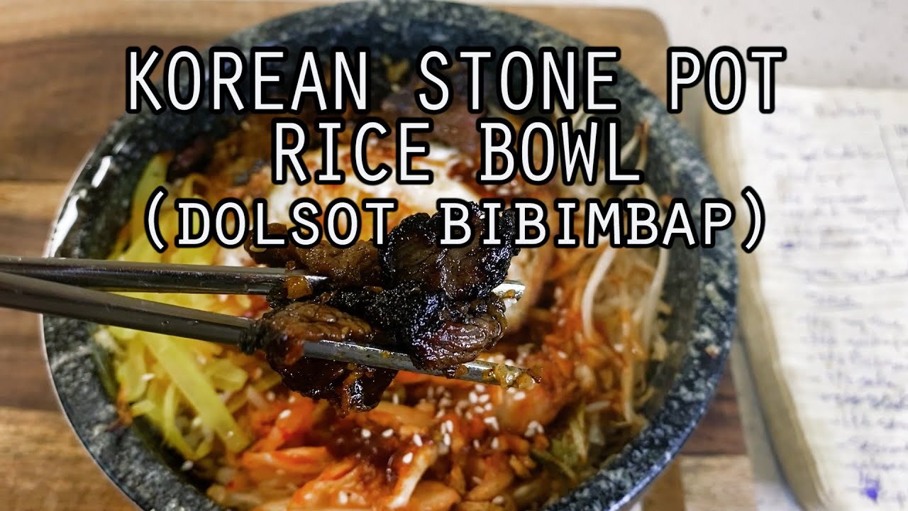 Crazy Korean Cooking Korean Stone Bowl (Dolsot), Sizzling Hot Pot for Bibimbap