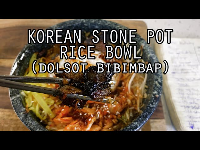 Dolsot Korean Stone Pot with Tray / Clay Pot Bibimbap Pot