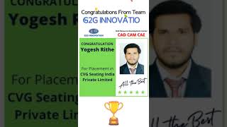 G2G INNOVATION | Placement | Yogesh Rithe | CATIA V5 | Best CAD CAM CAE Training Institute