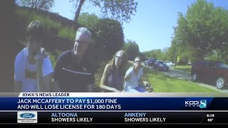 Jack McCaffery receives fine, license suspension for role in deadly Iowa City crash Information