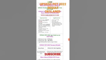 UPSSSC PET 2022 RESULT DECLARED #spiritualextremity #upsssc #upssscpet #viralvideo #shorts #short
