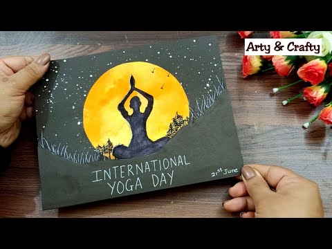 International Yoga day🧘‍♀️ drawing// World Yoga day Poster drawing//Drawing  for beginners// - YouTube