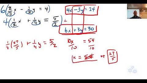 FM 10 7.5 Elimination example #3- fractional coefficients (Solving Systems of Linear Equations)