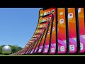 Domino simulation Huge iPhone collapses