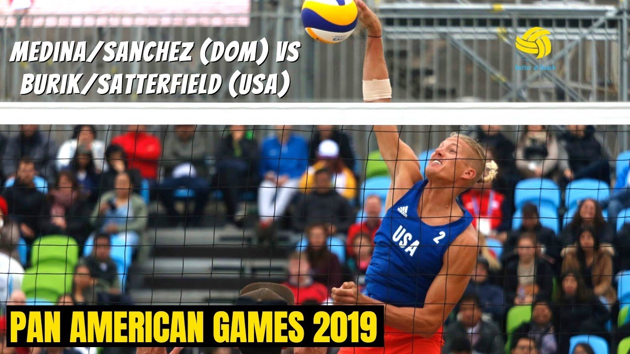 Men's Beach Volleyball Match 2019 Pan Am Games USA (Burik