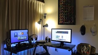 Walker Edison Black Wood 44-inch Corner TV Stand spllitz's ULTIMATE DESK SETUP TOUR!