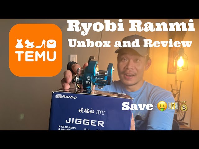 Temu fishing reel Ryobi Ranmi slow pitch reel unboxing and honest