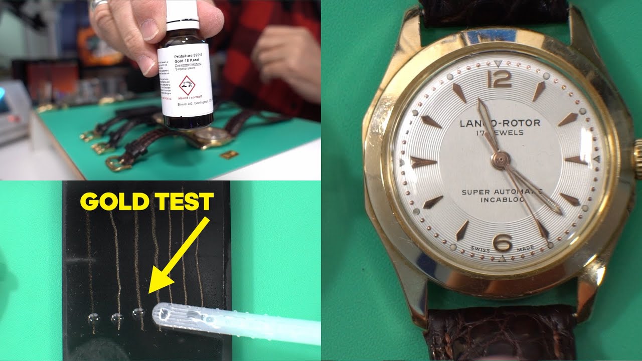 Acid Testing Gold Omega, Lanco, IWC, and Eterna Watches