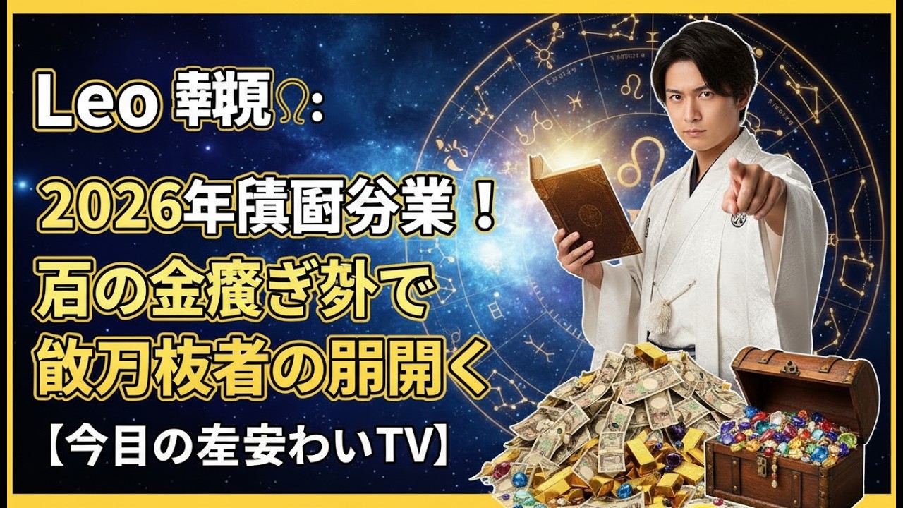 【獅子座♌大幸運期】2026年、貧乏神はもういない！億万長者の扉を開く「王の金運術」【今日の星占いTV】