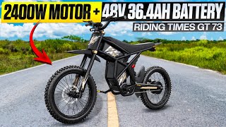 Riding Times Gt73 Review (2025) | 2400w Peak, 37 Mph, Dual Battery Emoto-style Ebike!