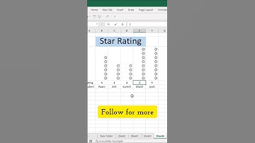 Star Rating in Excel #shorts