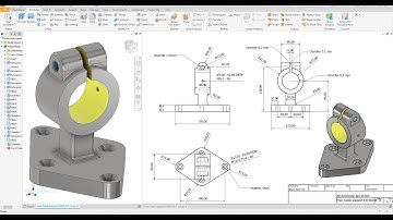 Autodesk inventor 2024 Free Pipe Guide Support Exercise 11
