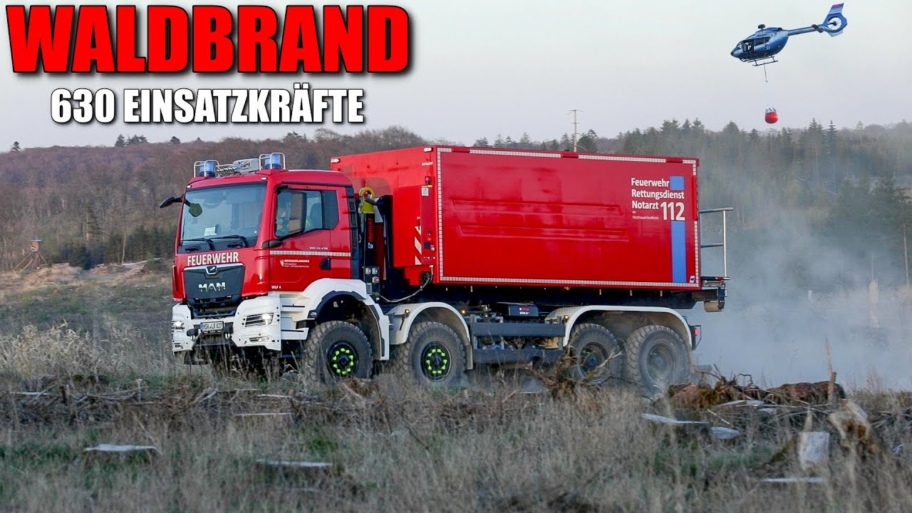 [GROßER WALDBRAND: 630 EINSATZKRÄFTE!] - 55.000m² Fläche abgebrannt ~ Großalarm in Sundern -