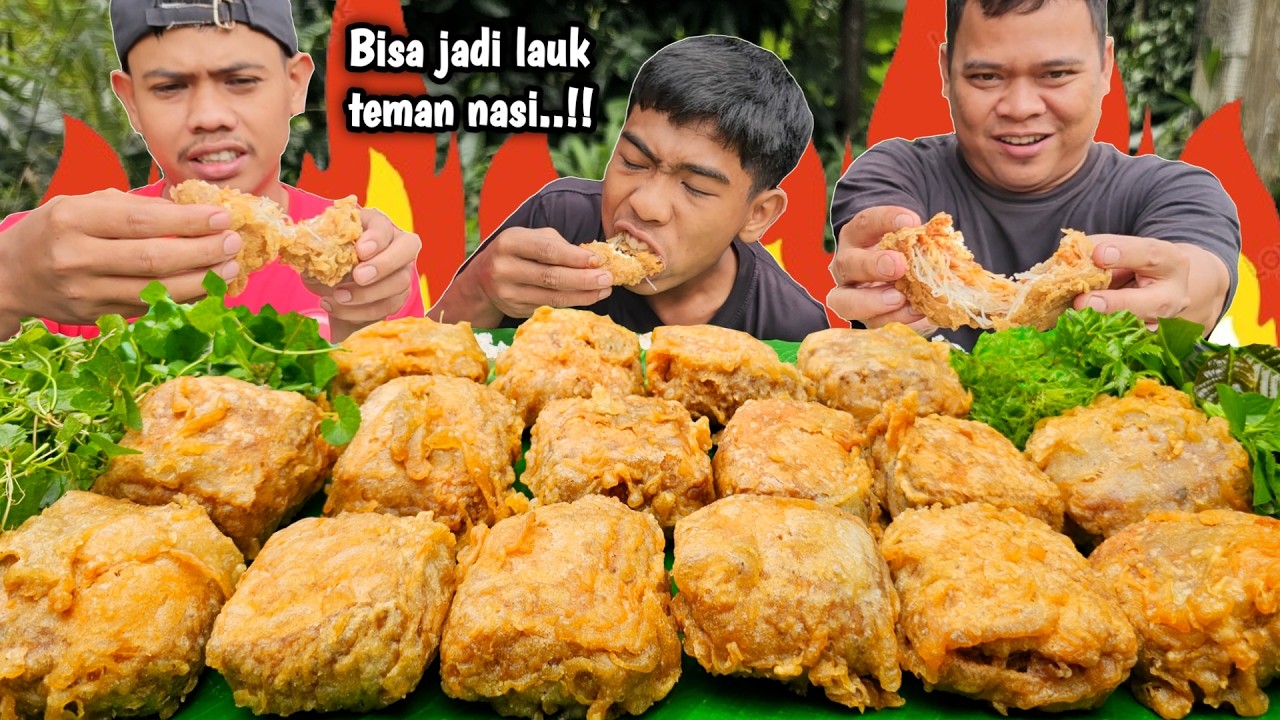 ARIL KERJA APA ? DADAKAN MUKBANG TAHU PEDAS ISI + ANEKA LALAPAN MENTAH