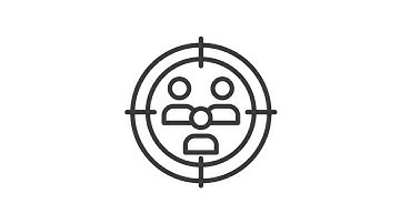 Animated target audience linear icon