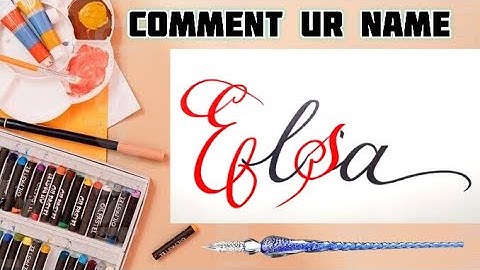 Elsa Name Signature Calligraphy Status | How to Draw, Cursive Calligraphy with Cut Marker