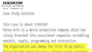 Perna Arts: Managing the Complexity of Creativity and Commerce   Case Study Help