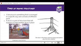 Grade 4 - Natural Science & Technology | 17 July 2020 | Types of Frame Structures