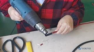 how to seal the end of 2-core constant wattage heating cable
