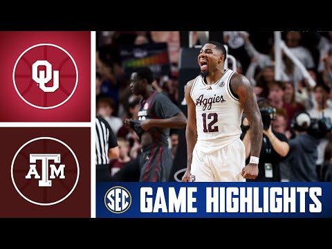 Oklahoma Sooners at Texas A&M Aggies | Game Highlights | 2026 SEC Men's Basketball