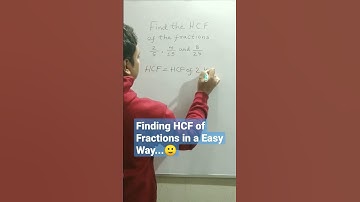 Finding HCF of Fractions #shorts