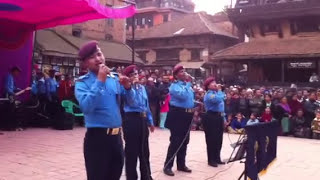 Nepal police school of music performing live @ vaktapur