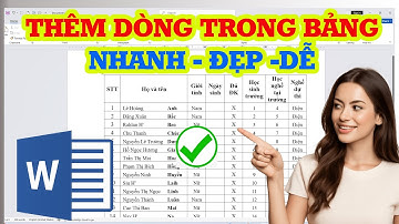 Cách Thêm Dòng Trong Bảng Word  | Mẹo Chèn Nhanh & Căn Chỉnh Chuẩn Đẹp!