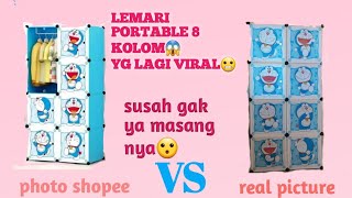 cara pemasangan lemari plastik 8 kolom mudah & simpel I cara merakit I lemari plastik doraemon viral