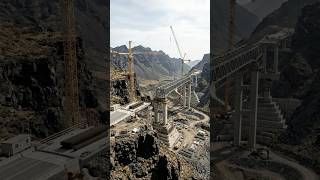 This Crazy Process of Building Bridges in Mountains #construction #shorts