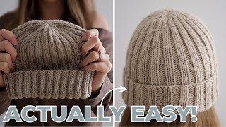 EASY Rib Knit Hat Tutorial for Beginners! screenshot 4